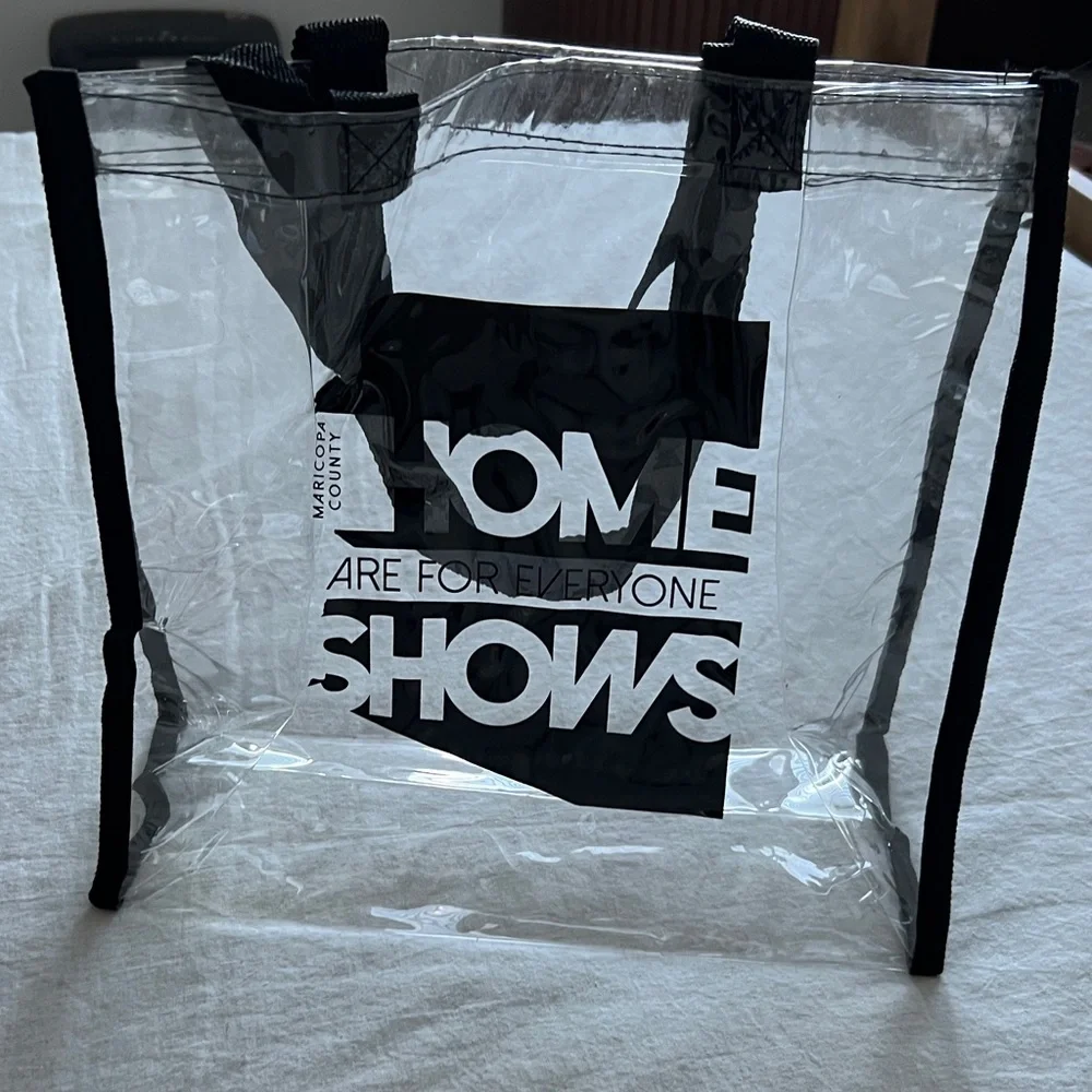 Transparent Tote Bag with Black Accents